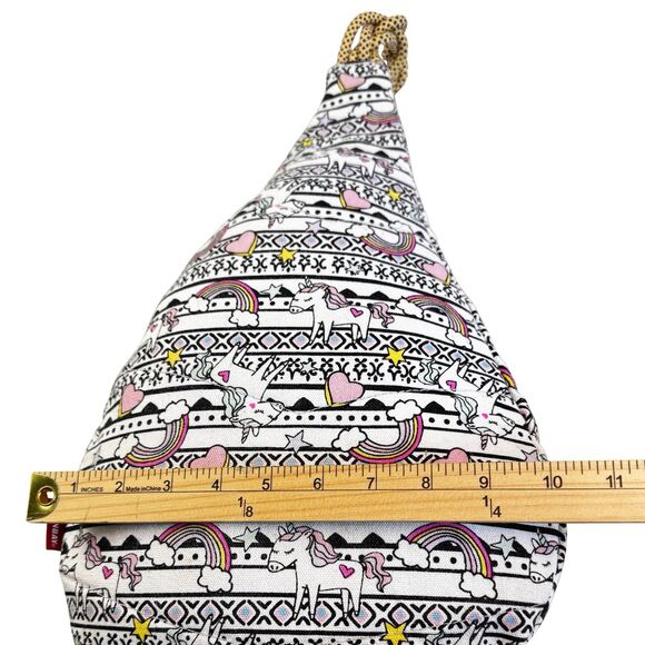 Unionbay Sling Crossbody Backpack Bag Girls Unicorn Rainbow Hearts Stars Canvas - Picture 14 of 16